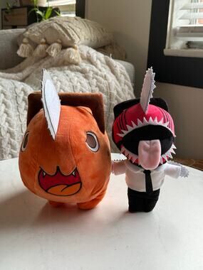 Chainsaw Man Pochita Plush & Denji Chainsaw Form Plush Anime Stuffed Toy Lot